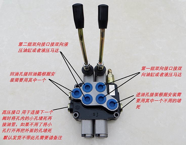 一到六联整体式液压多路换向阀油缸马达分配器液压阀手动换向阀