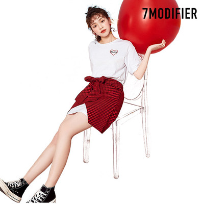 两件套连衣裙女2018夏季新款7m韩版修身女装