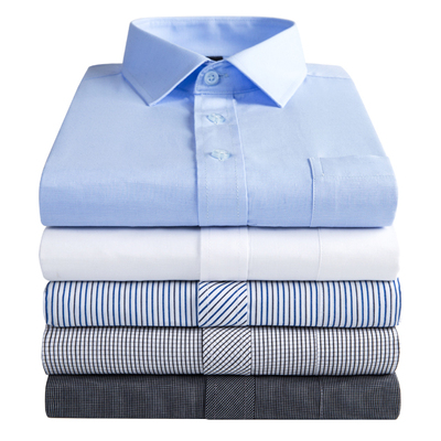 夏季薄款男纯棉长袖衬衫中老年人宽松爸爸装全