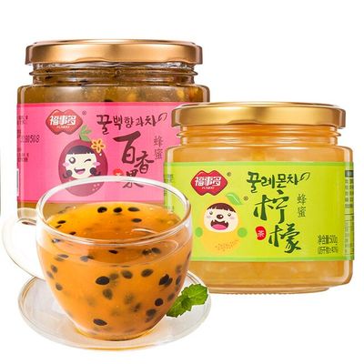 福事多蜂蜜柠檬百香果茶1Kg泡水喝的饮品 夏