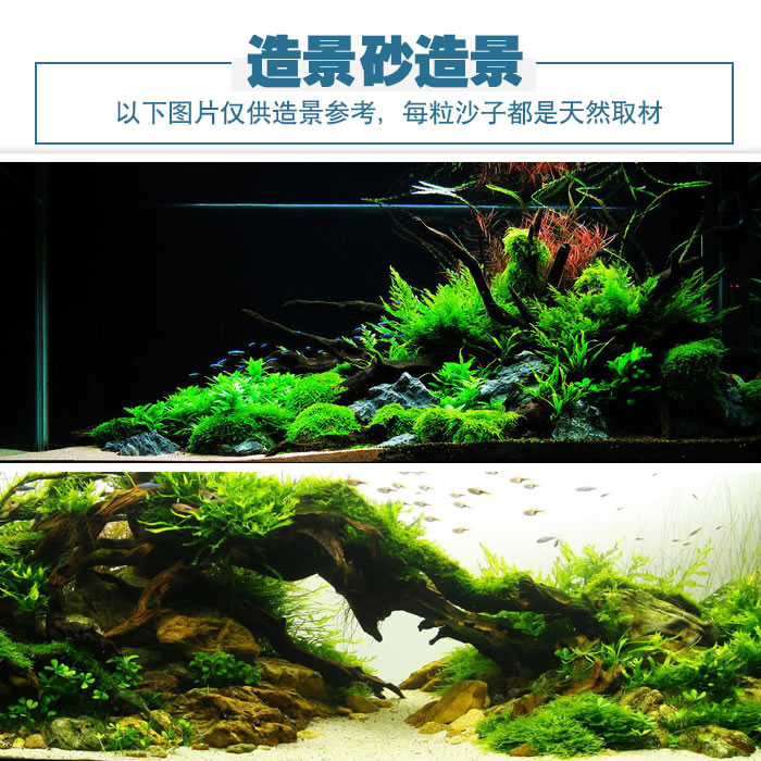 天然鱼缸装饰造景底砂 河道装饰河沙搭配水草泥陶粒砂