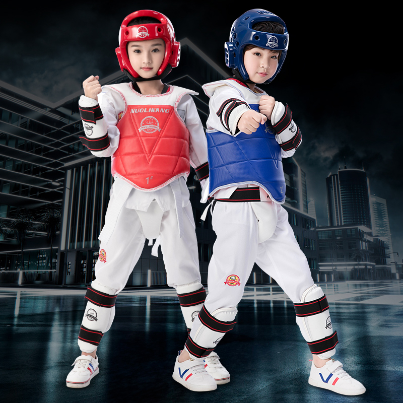 诺力康跆拳道护具全套成人儿童比赛型跆拳道护具5五件套送护具包