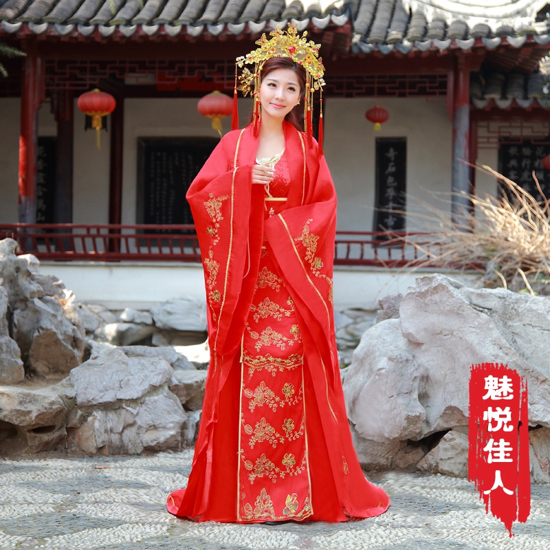 高档凤冠霞帔婚服秀禾服古装新娘结婚龙凤褂唐装喜服古代服装男女