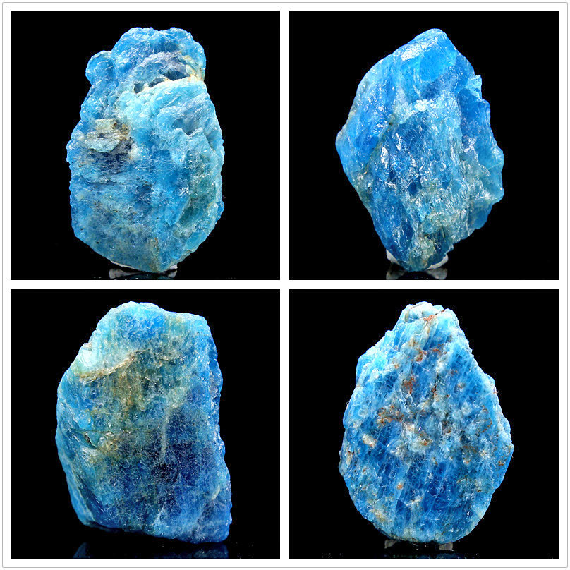 纯天然高品质蓝色磷灰石原石原矿 diy饰品吊坠摆件 矿物标本
