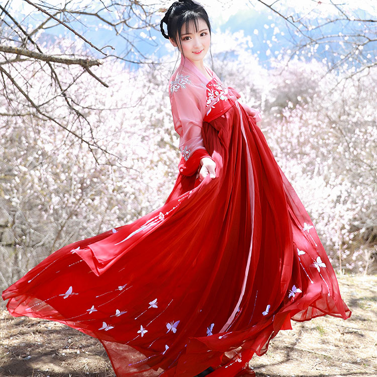 华姿仪赏 锦绣芳华 汉服女唐制敦煌′婚服礼服 齐胸6米襦裙专拍