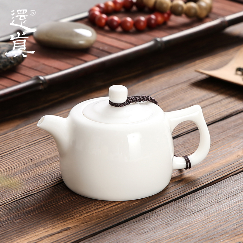 还真品牌德化中国白瓷茶壶井栏壶陶瓷功夫茶具创意脂白建白玉瓷壶