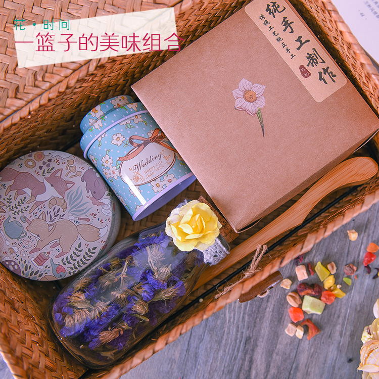 花茶礼盒 玫瑰花茶  菊花冰糖茶  组合花茶 水果茶礼盒 灵魂礼物