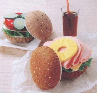 免裁剪diy不织布材料包手工布艺食物/美味美式大汉堡自制玩具