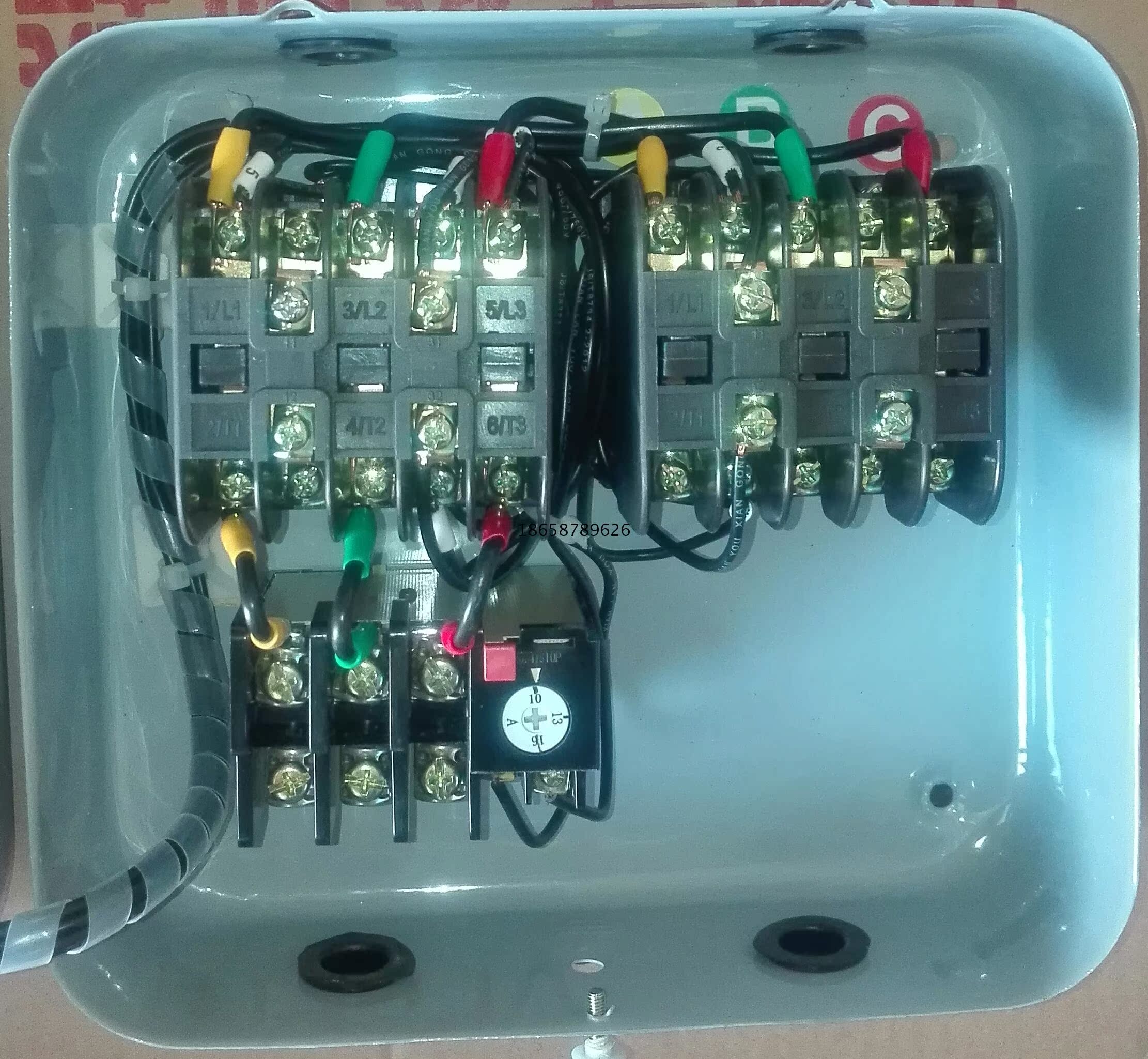 定做正反转电机可逆接线盒风机控制配电箱4kw接触器10a按钮指示灯