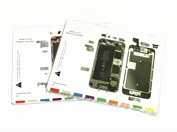 苹果iphone6 6plus 6s 6sp 7 5代5s螺丝位置记忆贴磁性记忆板图