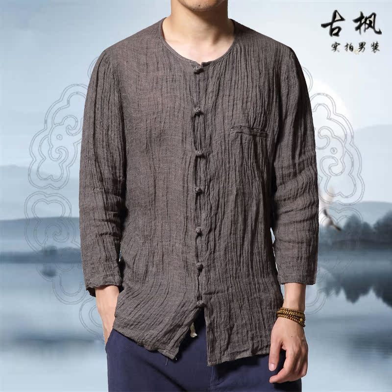 【官网首页】古枫 中国风复古棉麻男装_商都网