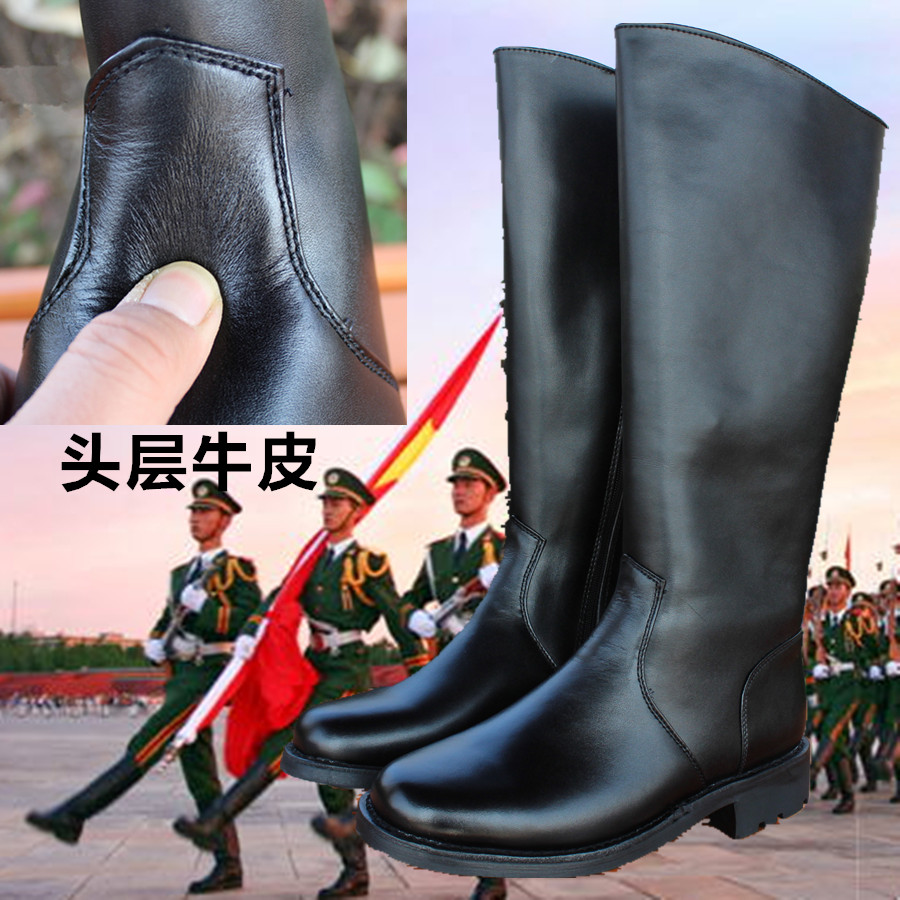 马靴男真皮高筒靴子长筒仪仗阅兵靴骑马靴高筒军靴