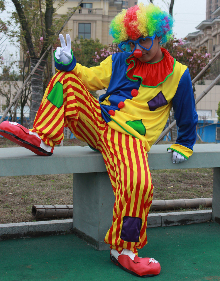 漫翔cosplay小丑服装小丑装扮搞怪小丑服小丑表演服 搞笑小丑