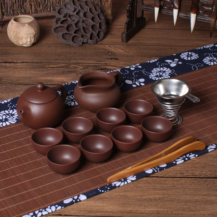 茶具套装 宜兴紫砂壶 纯手工紫砂陶瓷茶具 西施壶过滤泡茶壶特价