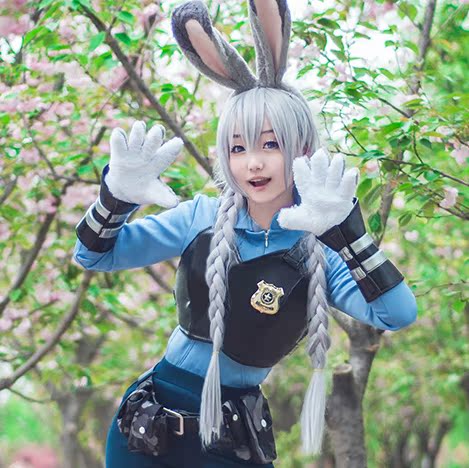 疯狂动物城cosplay服装 动漫兔朱迪警官judy拟人服全套 zootopia