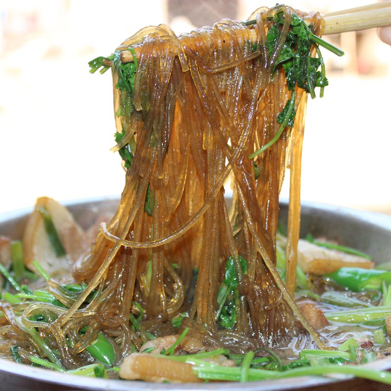 山东菏泽纯地瓜粉条红薯粉条细粉非土豆粉酸辣粉红苕粉干货包邮