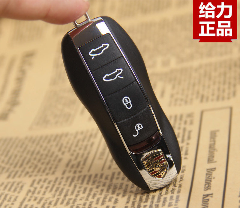 原车保时捷新款卡宴卡曼macan911帕拉梅拉汽车钥匙外壳按键皮替换