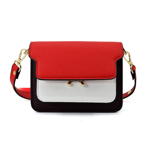 明星同款百搭撞色风琴包