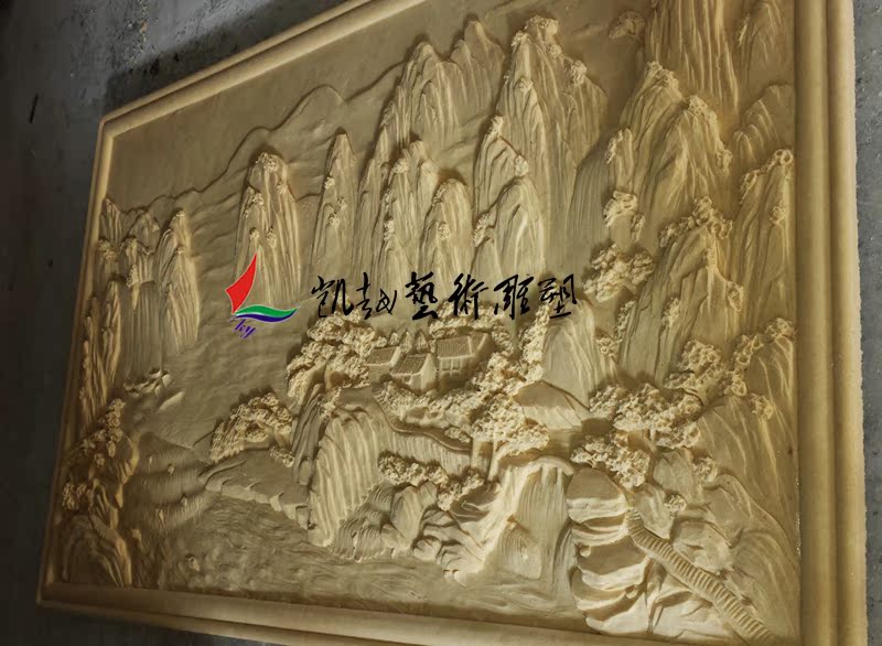 砂岩浮雕壁画 家装别墅 酒店室内外装饰 沙雕玄关壁画