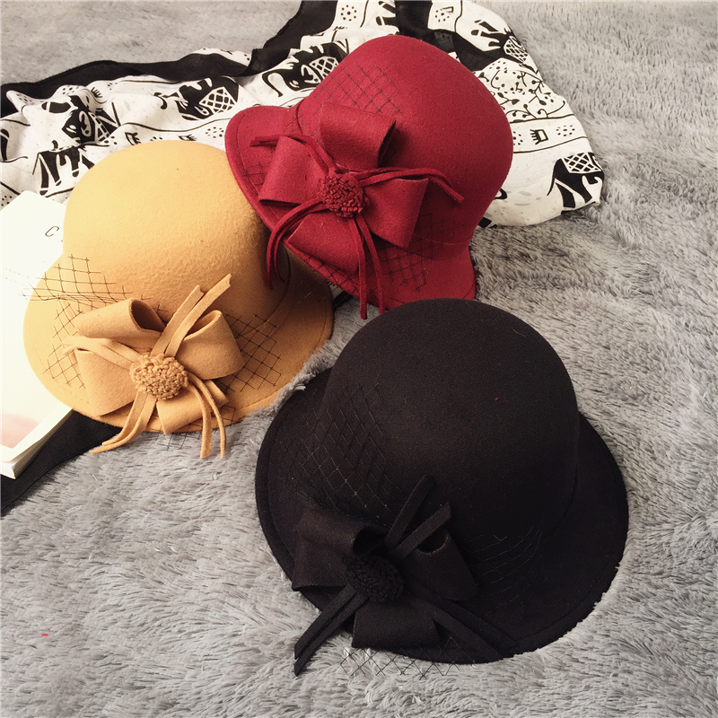 正品[蝴蝶结毛呢帽子]毛呢大衣打蝴蝶结评测 毛