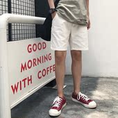 1CHEN /夏季日系复古工装水洗 宽松纯色五分裤青年休闲裤短裤男潮