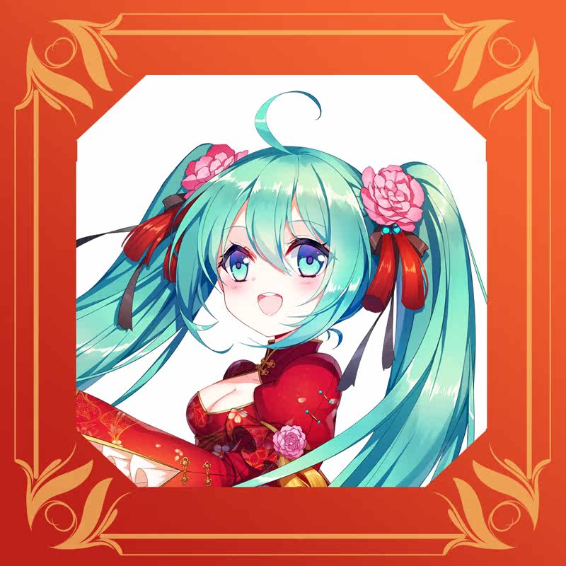 尚萌 初音未来 新年 新春 miku 动漫发光底座亚克力立绘立牌展品