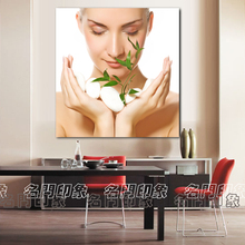 饰时尚 SPA水疗养生瘦身图片美女墙画壁挂健身房 养生馆装