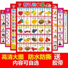 认知启蒙单面 包邮 婴幼儿童早教看图拼音挂贴画 宝宝识字无声挂图