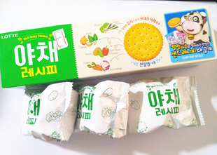 韩国乐天蔬菜饼干韩国咸味饼干办公室零食83