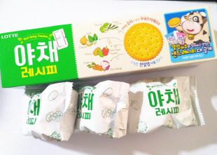 韩国乐天蔬菜饼干韩国咸味饼干办公室零食83