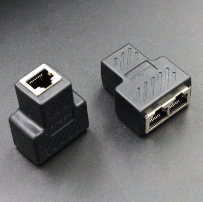 rj45网络三通头 网线连接器对接头网络接口一分三 8p三通