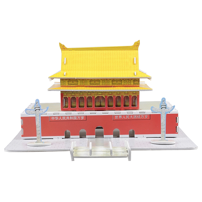 3d立体纸拼图 diy儿童智力玩具3-6岁 泡沫3d拼图儿童手工天安门