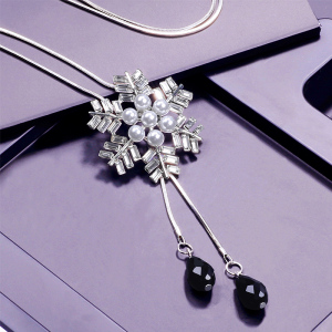 毛衣链长款百搭水晶吊坠简约大气