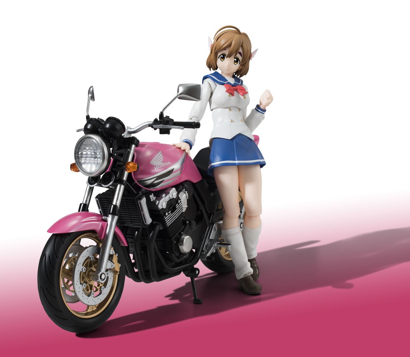 h 爆音少女 佐仓羽音 制服&cb400摩托车 日版手办正品