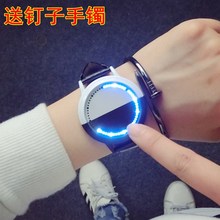 生电子手表男智能创意个性发光led触屏简约黑白情侣表韩版潮女学