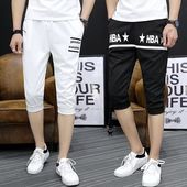 子6 高中学生运动短裤 男夏季韩版 宽松夏天7分裤 潮薄款 青少年七分裤