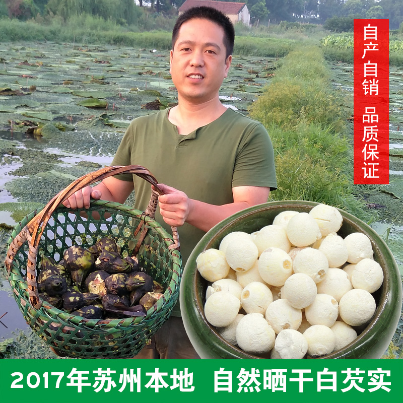 顺丰包邮2017正宗苏州新鲜鸡头米手剥苏芡南芡新鲜农家芡实500g