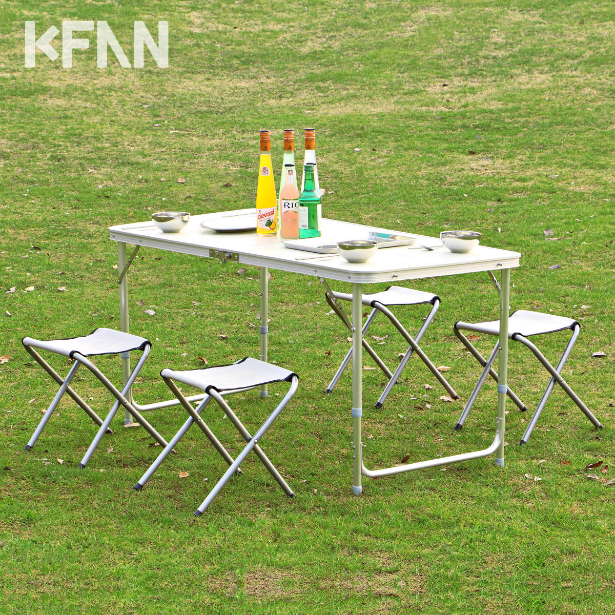 kfan户外折叠桌椅便携式户外桌子广告宣传展业桌露营烧烤轻便套装