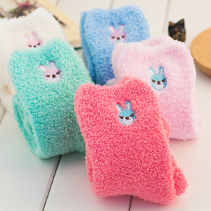 加厚保暖珊瑚绒毛巾袜