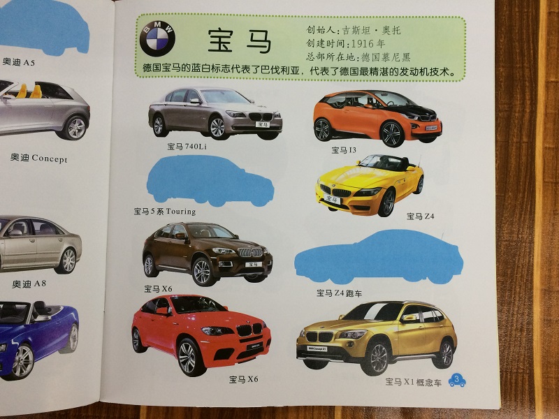 4册 汽车贴纸书认名车标志 汽车书 识车认车贴画 小车迷贴纸0-1-2-3-4