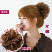假发女发圈头花饰品盘发花苞头发饰造型发包仿真皮筋头绳蓬松头花