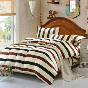 韩式全棉四件套纯棉冬简约床单被套加厚4三件