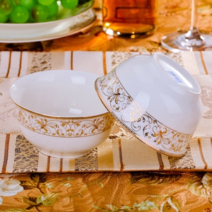 餐具套装28/56头日用瓷骨瓷碗碟景德镇陶瓷器结婚乔迁韩式碗盘碟