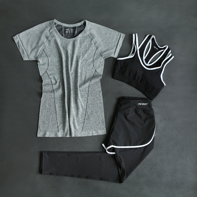 韩国夏季健身服运动套装女跑步服短袖夜跑瑜伽