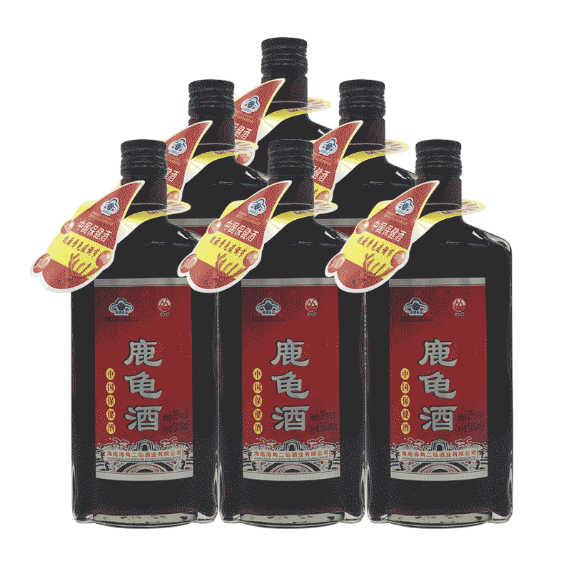 海角牌鹿龟酒35度500ml*6瓶实惠装整箱 男士保健滋补养生礼品酒