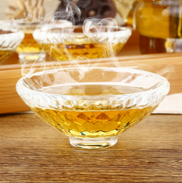 水晶茶具玻璃茶杯 品茗杯小茶杯子 斗笠功夫茶杯 耐热玻璃杯