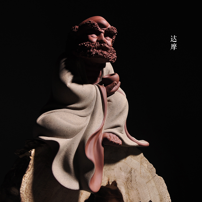 金团紫砂茶宠摆件精品达摩茶宠家居饰品创意茶玩功夫茶具茶宠摆件