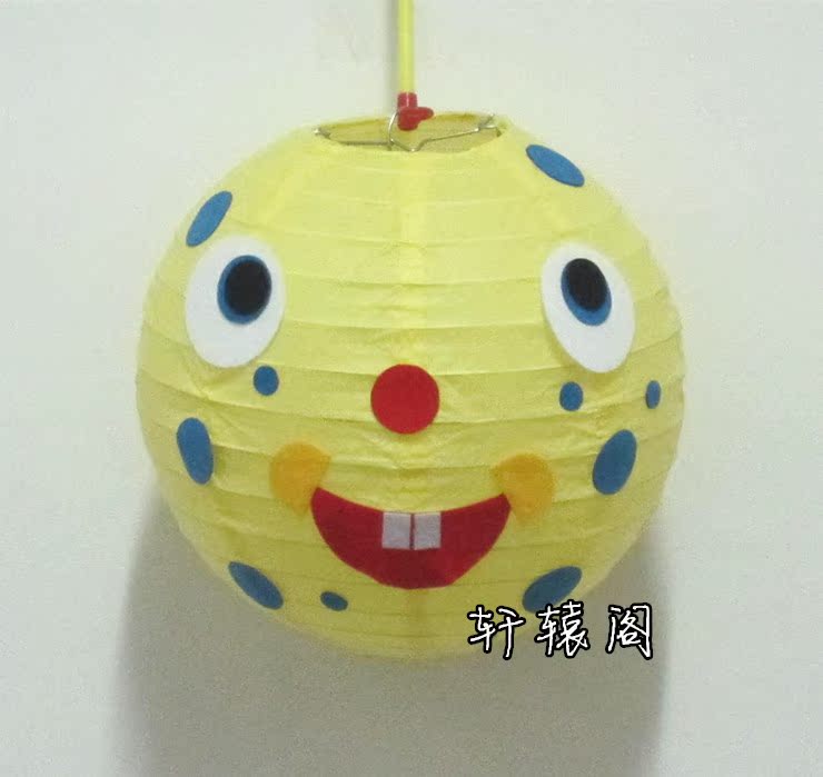 diy卡通手工制作儿童纸灯笼幼儿园折叠手提手工小灯笼