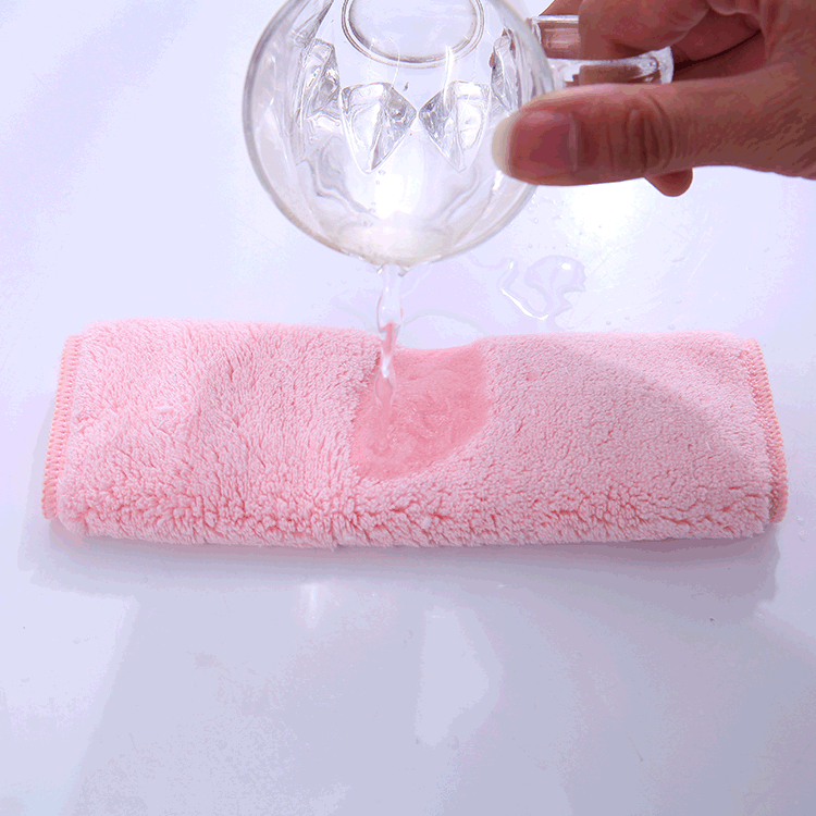 韩版素色柔软多用小方巾5条装厨房洗碗清洁巾吸水抹布擦手巾抹布