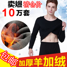 加绒加厚青中年秋衣秋裤 棉毛衫 女士纯棉基础保暖内衣套装 秋冬男士